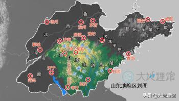 高清彩色地图，看山东十六市地形地貌  -图8