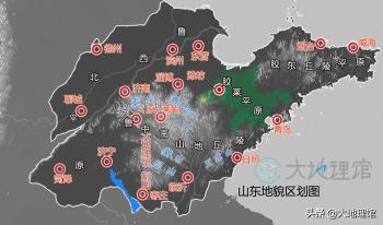 高清彩色地图，看山东十六市地形地貌  -图9