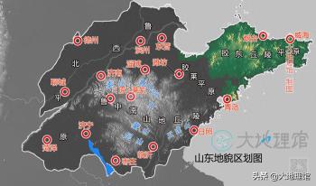 高清彩色地图，看山东十六市地形地貌  -图10